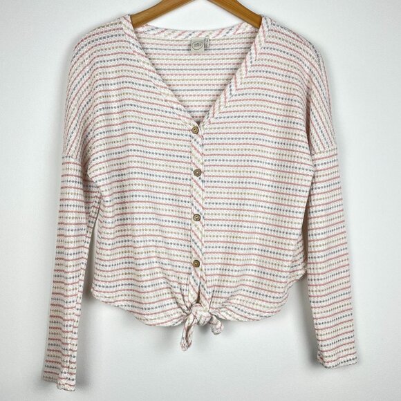 Paper Crane Tie Striped Sweater - Size S - Picture 1 of 6